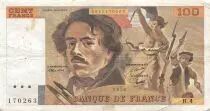 Francia 100 Francs Delacroix - 1978 Serial H.4 - Hatched - VF