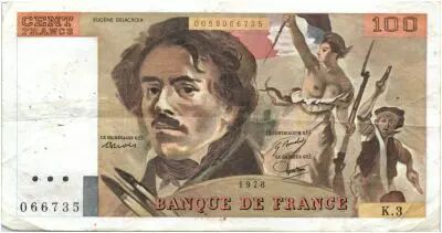 Francia 100 Francs Delacroix - 1978 Serial K.3 - P.153 - F+