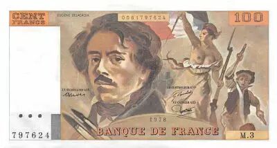 Francia 100 Francs Delacroix - 1978 Serial M.3 - XF