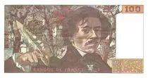 Francia 100 Francs Delacroix - 1978 Serial O.8 - Large watermark - VF