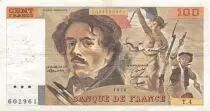 Francia 100 Francs Delacroix - 1978 Serial T.4 - Hatched - VF