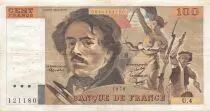 Francia 100 Francs Delacroix - 1978 Serial U.4 - Hatched - VF
