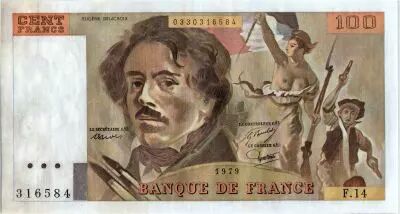Francia 100 Francs Delacroix - 1979 Serial F.14 - XF