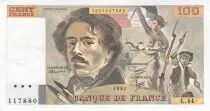 Francia 100 Francs Delacroix - 1981 Serial L.44 - XF