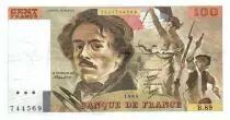 Francia 100 Francs Delacroix - 1984 Serial B.89 - VF