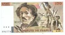 Francia 100 Francs Delacroix - 1984 Serial M.88 - VF