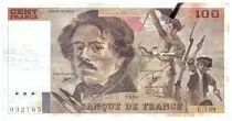 Francia 100 Francs Delacroix - 1990 Serial E.189 - F to VF