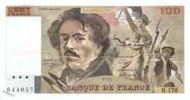 Francia 100 Francs Delacroix - 1991 Serial H.170 - Large watermark - VF