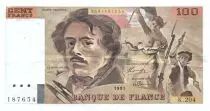 Francia 100 Francs Delacroix - 1991 Serial K.204 - VF