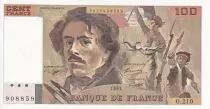 Francia 100 Francs Delacroix - 1993 Serial K.210 - XF