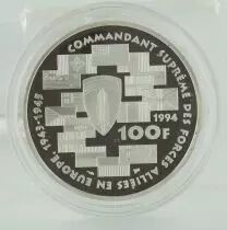 Francia 100 Francs Dwight David Eisenhower - 1994 - Silver - Proof
