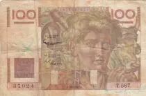 Francia 100 Francs Farmer -  01-10-1953 - Serial T.567 - P.128