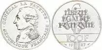 Francia 100 Francs General La Fayette - 1987 Silver