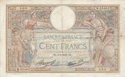 Francia 100 Francs Luc Olivier Merson - 09-09-1937 -  Serial M.55463