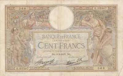 Francia 100 Francs Luc Olivier Merson - 09-09-1937 - Serial E.55507
