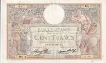 Francia 100 Francs Luc Olivier Merson - Large Cartridges - 14-11-1935 - Serial T.49912