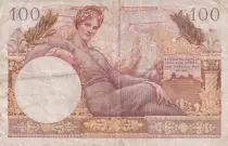 Francia 100 Francs Mercury, French Treasury - 1947 - Serial A.3 - VF