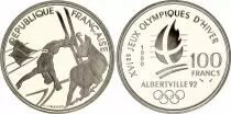 Francia 100 Francs Olympics games Albertville 1992 - Ski Jumping - SILVER - KM.983