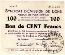 Francia 100 Francs Poix-Terron City - 1917