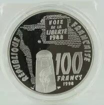 Francia 100 Francs Silver Sainte-M&egrave;re-&Eacute;glise - 1994 - Proof