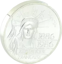 Francia 100 Francs Statue of Liberty, Piedfort - 1986 - Silver - Without box and certificate - BU