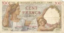 Francia 100 Francs Sully - 14-09-1939 Serial Y.933 - F+