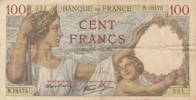 Francia 100 Francs Sully - ann�es 1939 � 1942