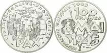 Francia 100 Francs Victory in Europe WWII - 8 May 1945 - Silver - Essai - AU