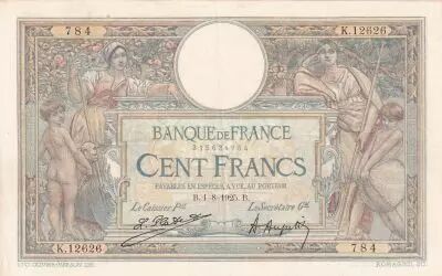 Francia 100 Francs Women and childs - 01-08-1925 - Serial K.12626