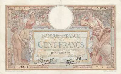 Francia 100 Francs Women and childs - 02-12-1937 Serial C.56076