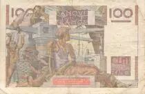 Francia 100 Francs Young Farmer - 06-08-1953 - Serial E.553 - Reversed Watermark - F