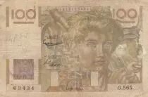 Francia 100 Francs Young farmer - Inverted Watermak - 01-10-1953 - Serial G.565
