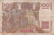 Francia 100 Francs Young farmer - Inverted Watermak - 01-10-1953 Serial W.559 - TB