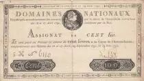 Francia 100 Livres Bust of Louis XVI - 19-06-1791 Serial 5H - Sign. Lecointe - VF