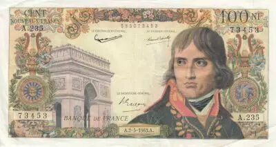 Francia 100 NF - Bonaparte - 02-05-1963 - Serial A.235