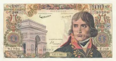 Francia 100 NF - Bonaparte - 11-07-1963 - Serial T.249