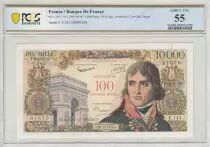Francia 100 NF on 10000 Francs - Bonaparte - 30-10-1958 - Serial F.141 - PCGS 55