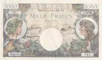Francia 1000 Francs - 06-07-1944 - D.3620 - P.96c - UNC