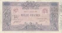 Francia 1000 Francs - 07-09-1917 - Serial J.1132 -  Fine