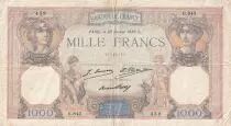 Francia 1000 Francs - Ceres & Mercure - 20-10-1938 - Serial O.4285 - P.90