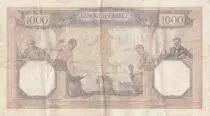 Francia 1000 Francs - Ceres and Mercury - 01-03-1927 - Serial X.47