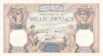 Francia 1000 Francs - Ceres and Mercury - 02-02-1939 - Serial V.6480