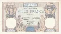 Francia 1000 Francs - Ceres and Mercury - 20-06-1940 - Serial A.10129 - P.90