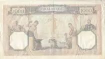 Francia 1000 Francs - Ceres and Mercury - 20-06-1940 - Serial J.9894