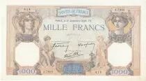 Francia 1000 Francs - Ceres and Mercury - 21-09-1939 - Serial J.7935