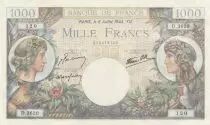 Francia 1000 Francs - Commerce and Industry - 06-07-1944 Serial D.3620