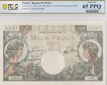 Francia 1000 Francs - Commerce and Industry - 06-07-1944 Serial D.3620