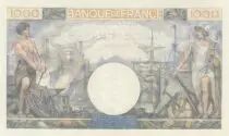 Francia 1000 Francs - Commerce and Industry - 06-07-1944 Serial E.3620