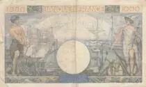 Francia 1000 Francs - Commerce and Industry - 13-07-1944 - Serial D.4045