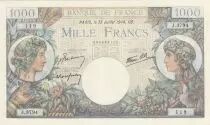 Francia 1000 Francs - Commerce and Industry - 13-07-1944 - Serial J.3794
